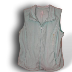 MADE for Life Women's Lightweight Fleece Stand Collar Zip up Vest Size XL NEW